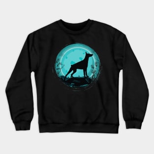 Doberman Dog Retro Style Crewneck Sweatshirt